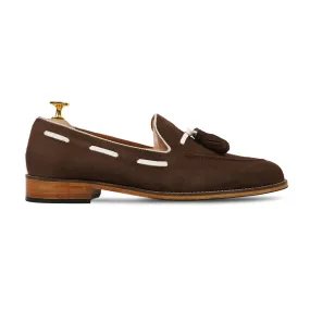 Vacaville - Men's Dark Brown Kid Suede Loafer