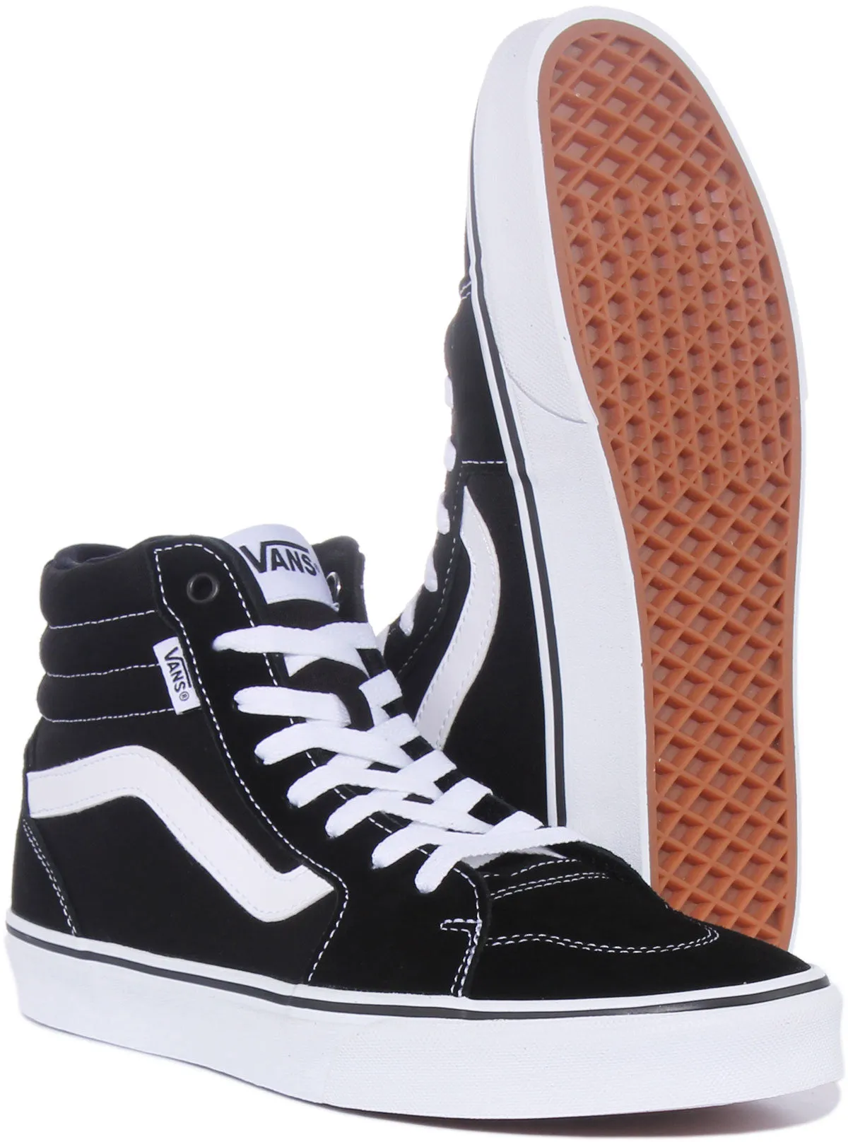 Vans Filmore Hi In Black White For Men