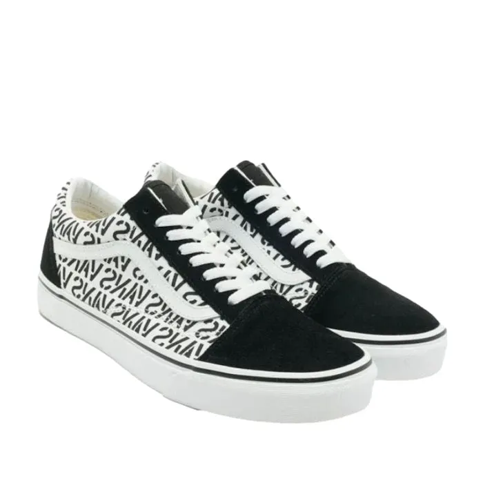 Vans Old Skool Adults Vans White Black Logo Clearance