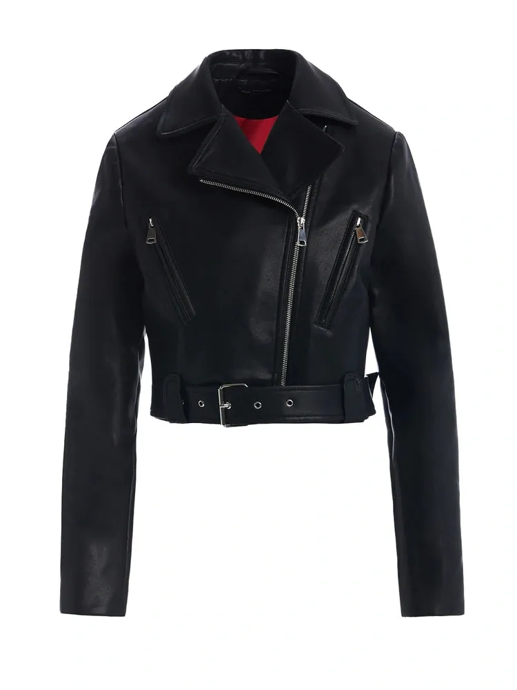 Vegan Leather Moto Jacket