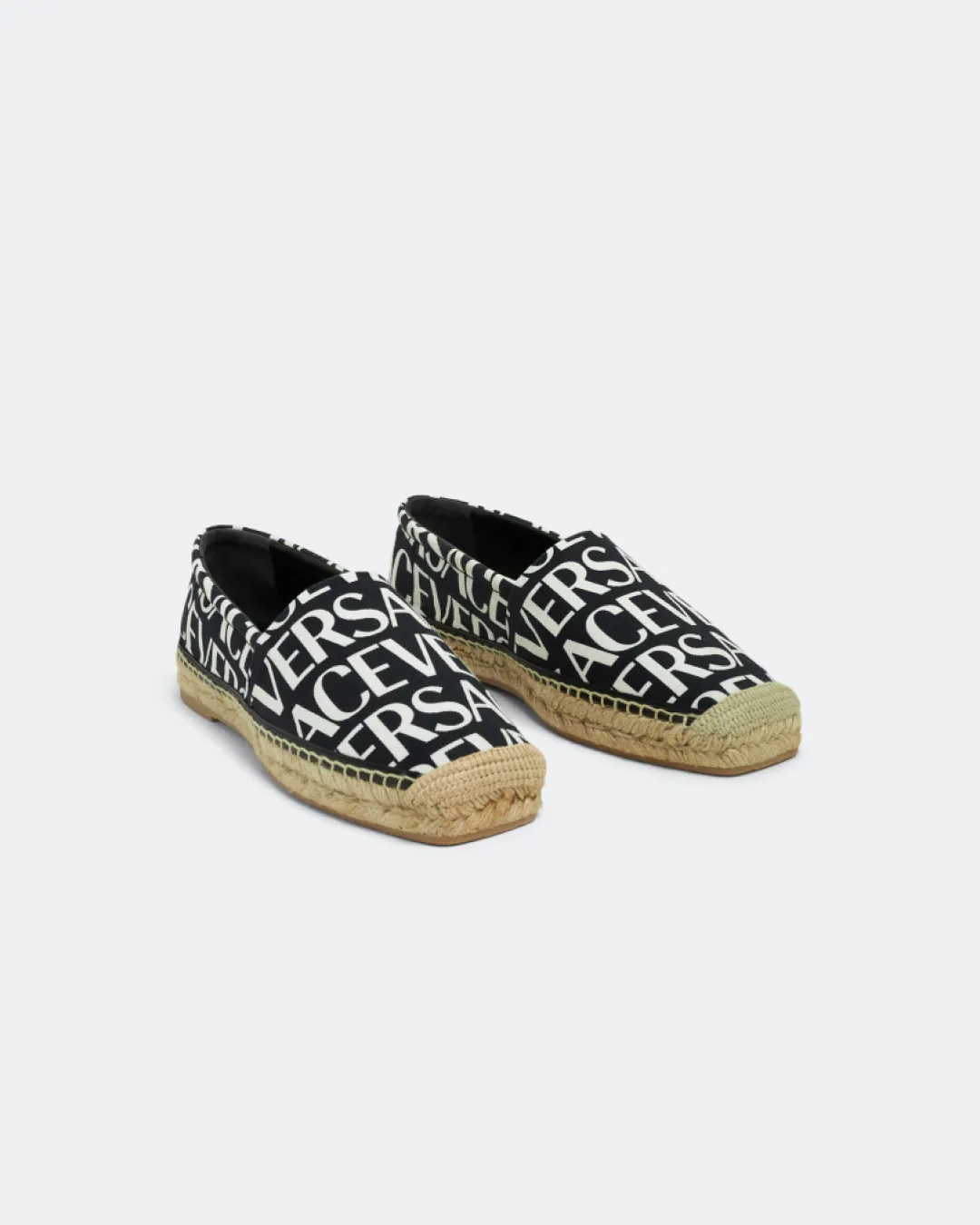 Versace All Over Logo Print Espadrilles