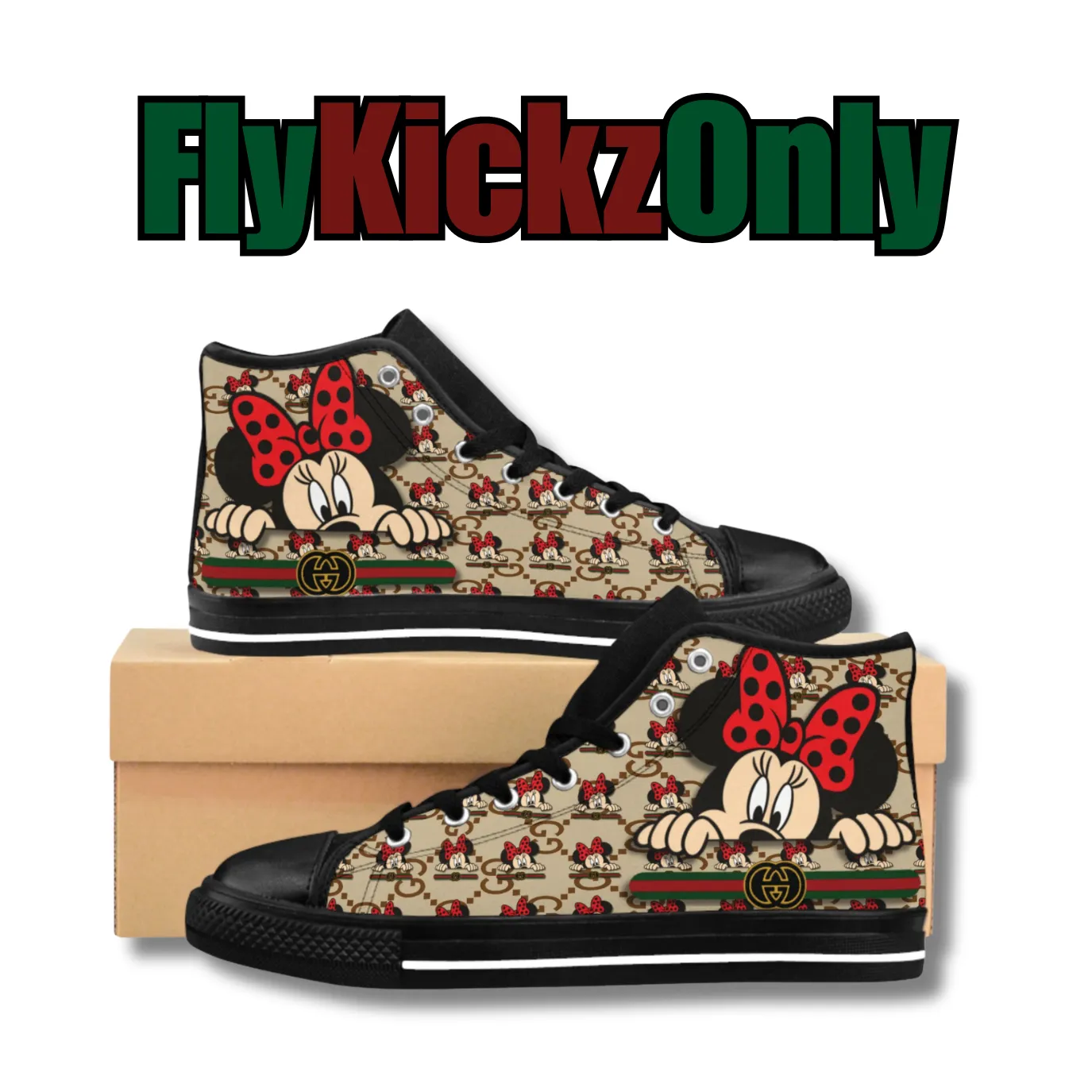 Vintage-Sealed "Minnie Mouse" GG's Apparel Sneakers Custom| Brand New Women's Fashion By FlyKickzOnly