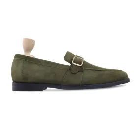 Vonda - Men's Olive Green Kid Suede Loafer