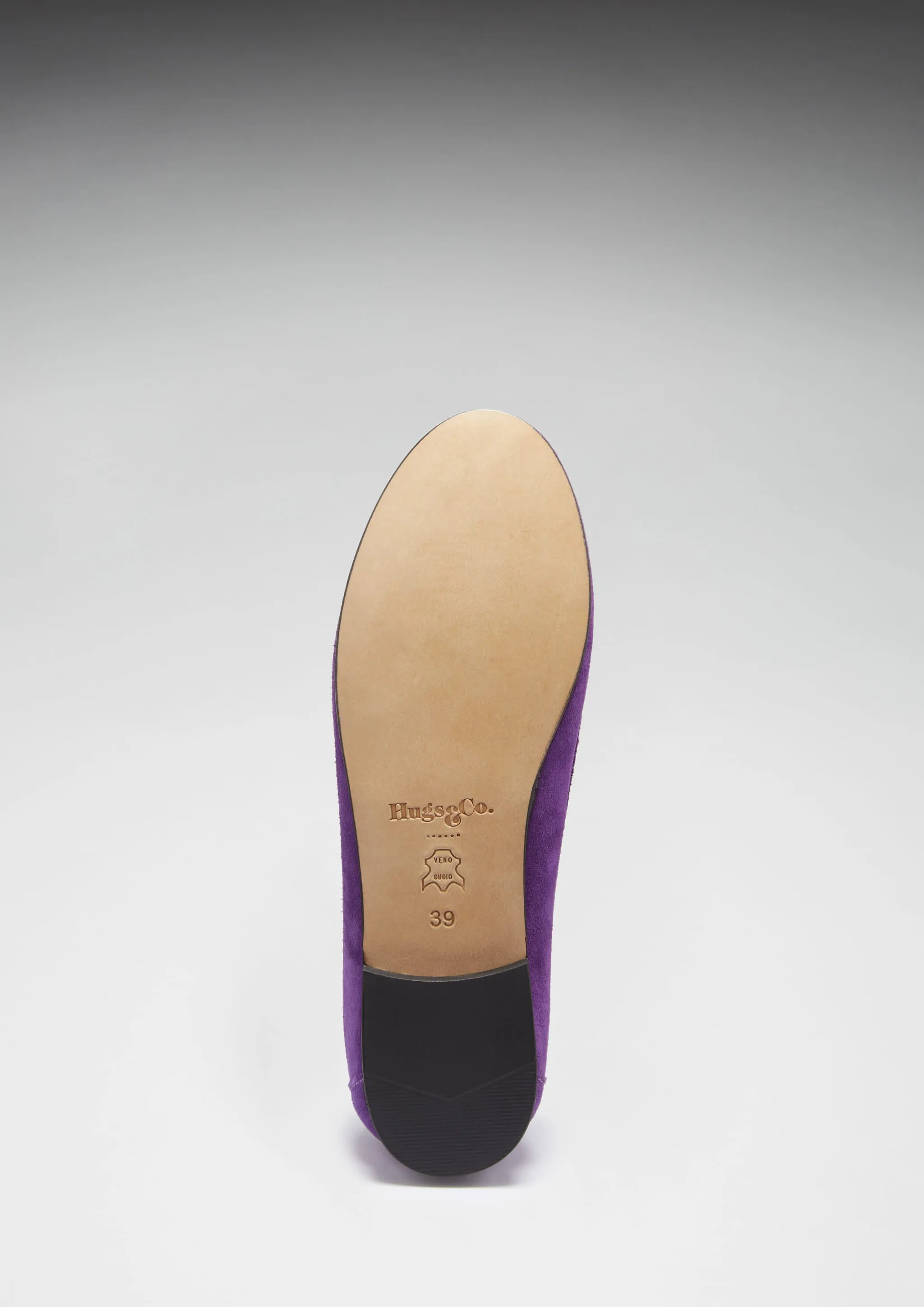 Women's Penny Loafers Leather Sole, purple suede