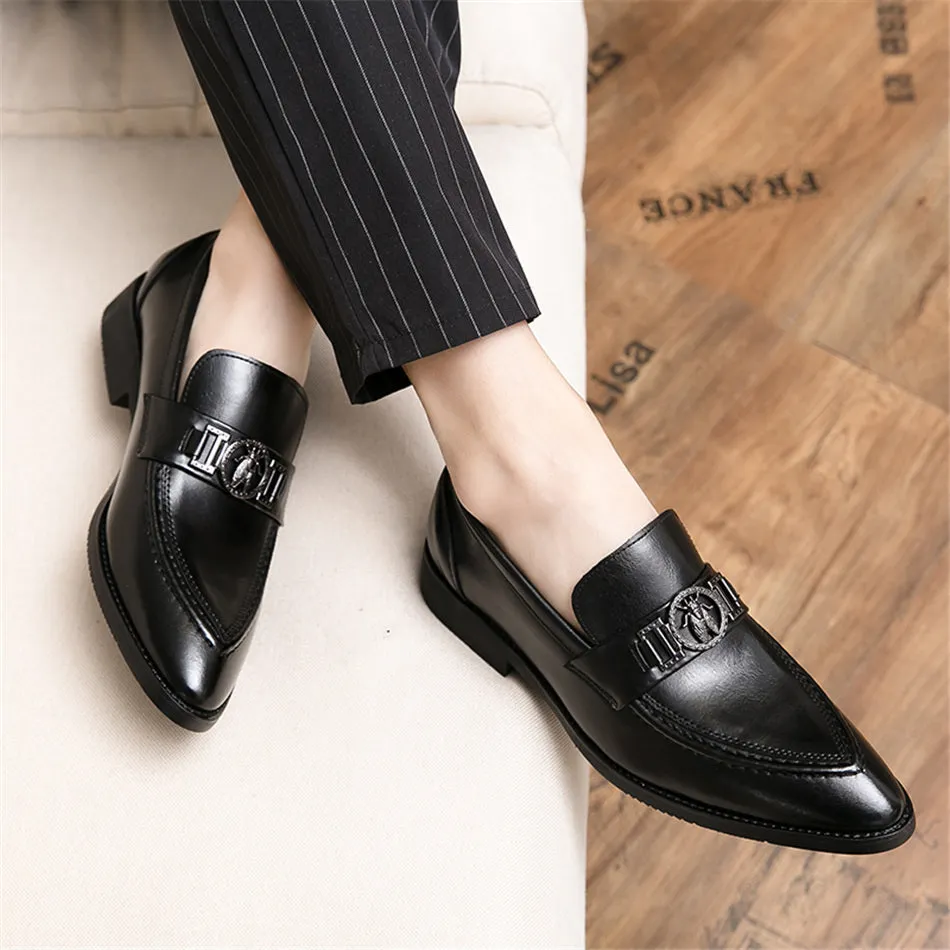 xiangtuibao  New Men's Business Suit Leather Shoes Men's Korean Style Pointed Toe British Summer Breathable Men's Casual Shoes  ZQ0355