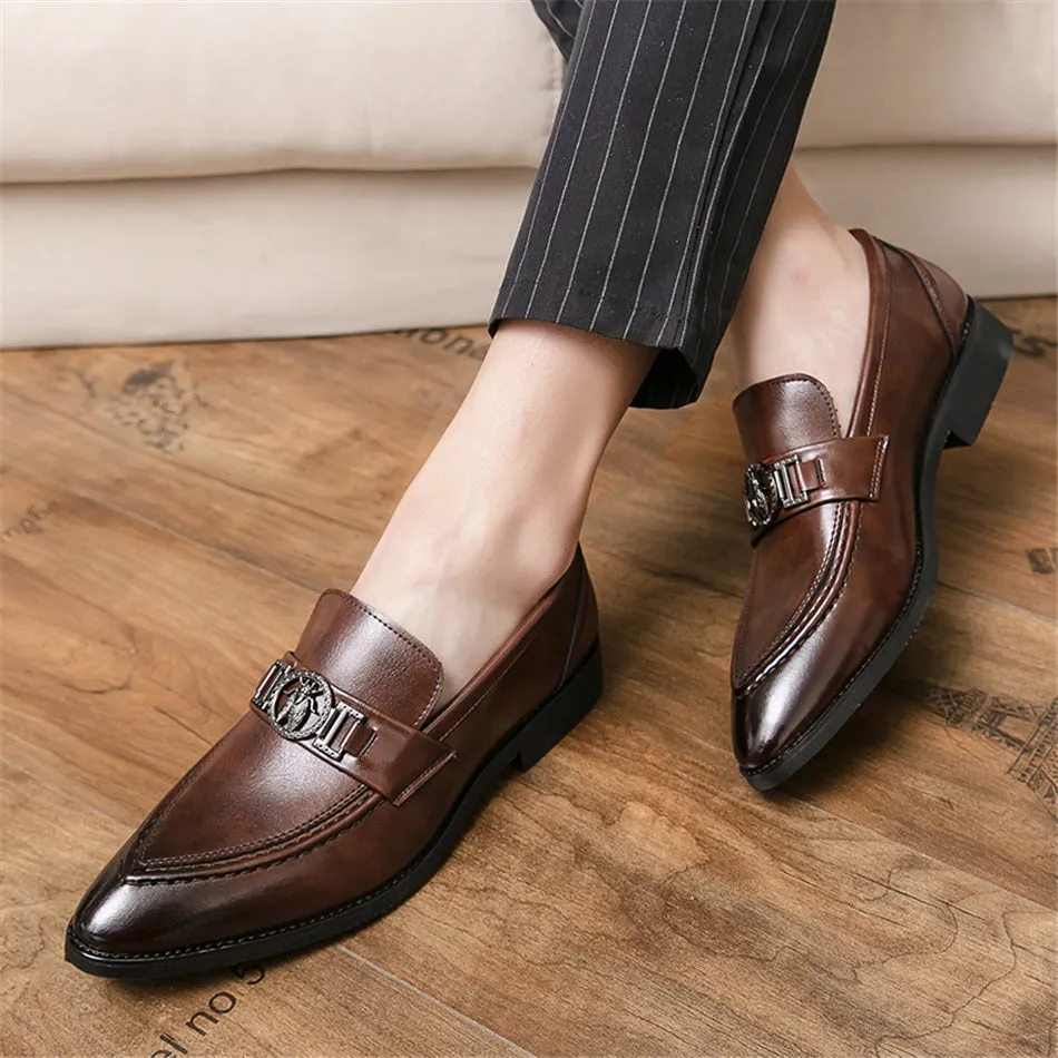 xiangtuibao  New Men's Business Suit Leather Shoes Men's Korean Style Pointed Toe British Summer Breathable Men's Casual Shoes  ZQ0355