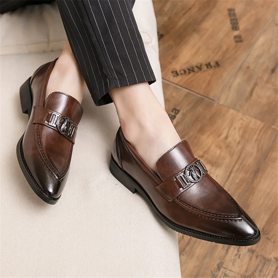 xiangtuibao  New Men's Business Suit Leather Shoes Men's Korean Style Pointed Toe British Summer Breathable Men's Casual Shoes  ZQ0355